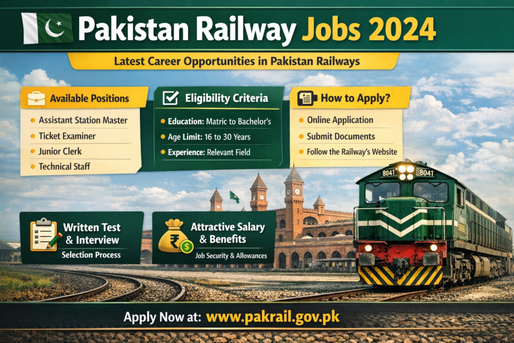 Pakistan Railway Jobs 2026 – Latest Vacancies, Eligibility Criteria & Apply Online